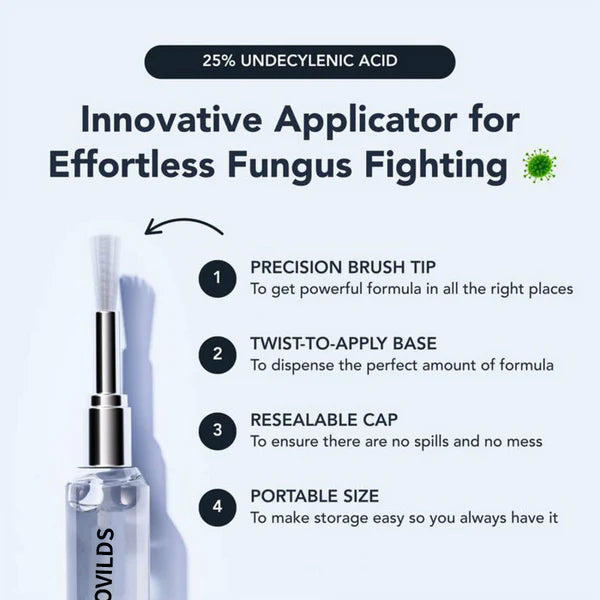 Toenail Fungus Pen - UNDECYLENIC ACID 25% - Daily Solution for Brittle & Thickened Nails
